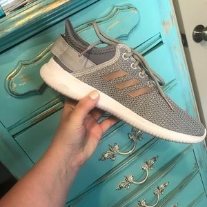 Silver and Rose Gold Cloudfoam Adidas